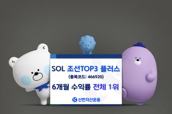 신한운용 "'SOL 조선 TOP3 플러스 6개월 수익률…전체 ETF 중 1위"