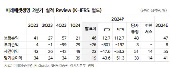 미래에셋생명, 2Q 실적 부진…투자부문 손실 하반기도 영향-NH