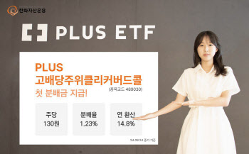 한화운용, 'PLUS고배당주위클리커버드콜' ETF 첫 분배금 지급