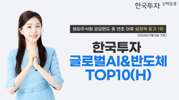 한투운용, '한국투자글로벌AI&반도체TOP10(H)' 설정액 올해 500%↑