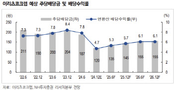 이리츠코크렙, 리파이낸싱 후 배당 매력 줄어…목표가↓-NH