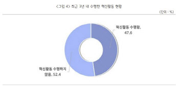 ‘혁신 활동’하는 중소기업 절반뿐…“정책자금 확대해야”