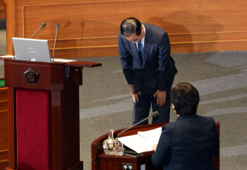 한덕수, 국회서 재차 머리 굽혀 사죄…"계엄 선포 막지 못해 송구"