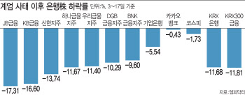 계엄령에 제일 놀란 '은행주'…원·달러 환율 탓 한파 지속