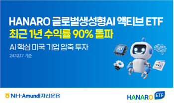 NH아문디운용, 'HANARO 생성형AI 액티브' 1년 수익률 90% 돌파