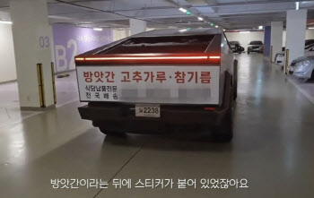 “고춧가루 팔아요!” 1억 사이버트럭에 ‘방앗간 광고’를?