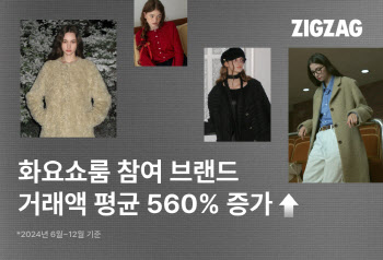 지그재그 "'화요쇼룸' 참여 브랜드 거래액 평균 560% 증가"