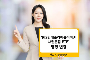 KB운용 ‘RISE 미국빅데이터TOP3 채권혼합’→ ‘테슬라애플아마존채권혼합’ 명칭 변경