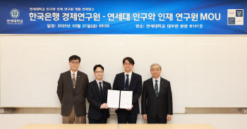 한은 경제연구원, 연세대 인구와 인재 연구원과 MOU