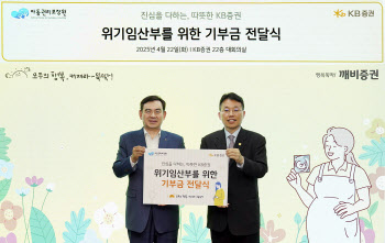 KB證, 위기임산부 대상 기부금 전달식 진행
