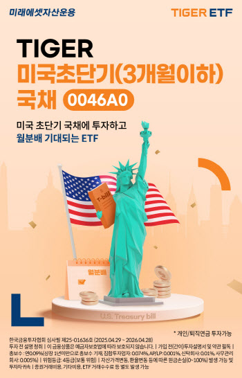 미래운용, ‘한국판 SGOV’ 상장…미국 초단기채 100% 투자