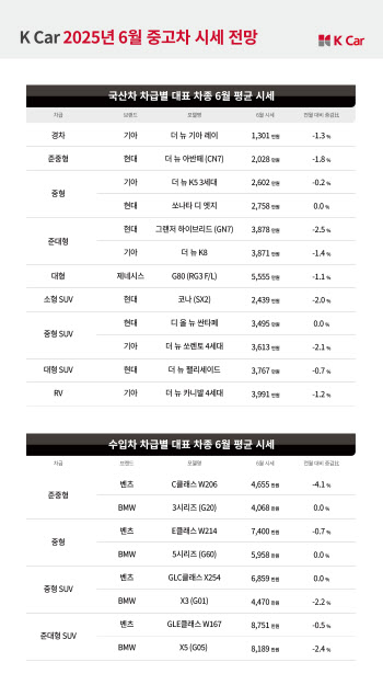 케이카 "전기차 캐즘에도 가성비 모델 중고차는 가격 상승"