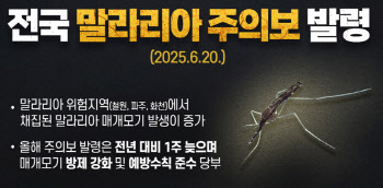 장마 후 활개 우려…말라리아 주의보 발령