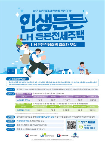 30일부터 든든전세, 신혼·신생아 매입임대주택 청약