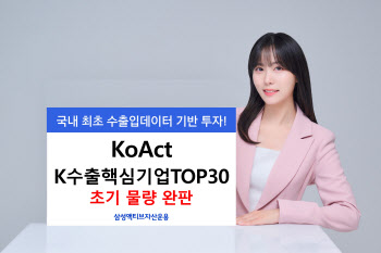 삼성액티브운용, " K수출핵심기업TOP30액티브 ETF, 초기 물량 완판"