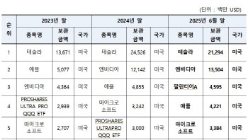 서학개미의 ‘테슬라’ 사랑…상반기 외화증권 보관액 16%↑