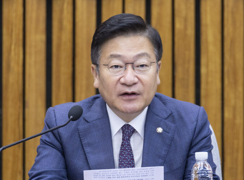 정점식 국민의힘 원내대표가 지난 23일 국회에서 열린 6.3 국민참정권 침해 진상규명 및 선거관리 개혁 특별위원회 임명장 수여식 및 1차 회의에서 발언하고 있다. (사진=연합뉴스)