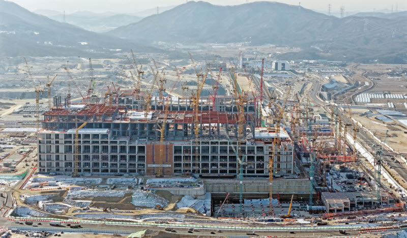 지난 1월 경기도 용인시 처인구 원삼면 용인반도체클러스터 일반산업단지 공사현장.(사진=연합뉴스)