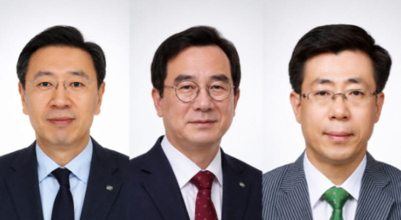 (왼쪽부터) 정용석·이광훈·최일경 한국수력원자력 신임 상임이사. (사진=한수원)