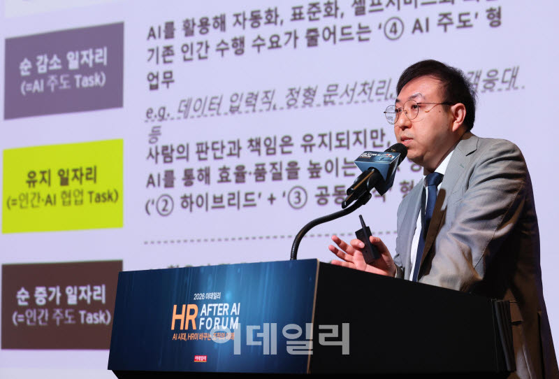 [이데일리 노진환 기자] 오일구 EY한영 상무가 ‘컨설팅 현장에서 본 조직 변화의 결정적 조건’을 주제로 발표하고 있다.