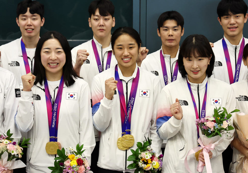 2022 항저우 아시안게임에 출전했던 배드민턴 국가대표팀. 사진=연합뉴스