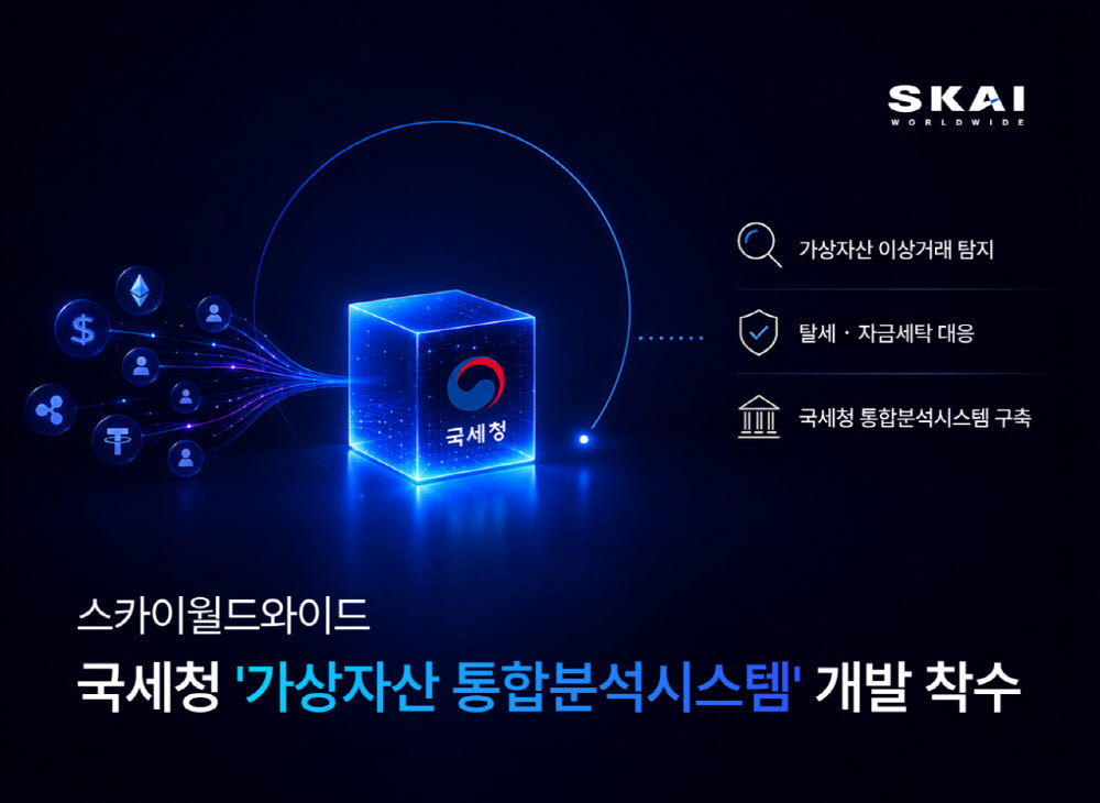 스카이월드와이드 국세청 가상자산 통합분석시스템 관련 사진. (사진=SKAI)