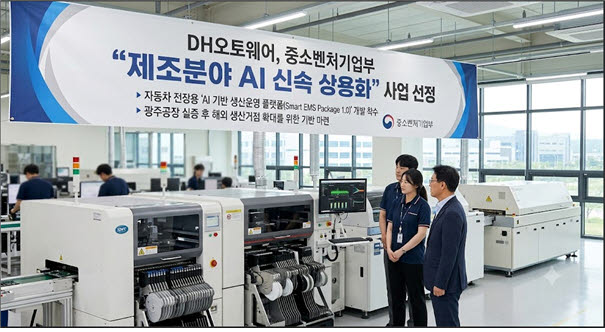 DH오토웨어, 중기부 '제조 AI 신속 상용화 사업' 선정…2년간 총사업비 37억원 규모