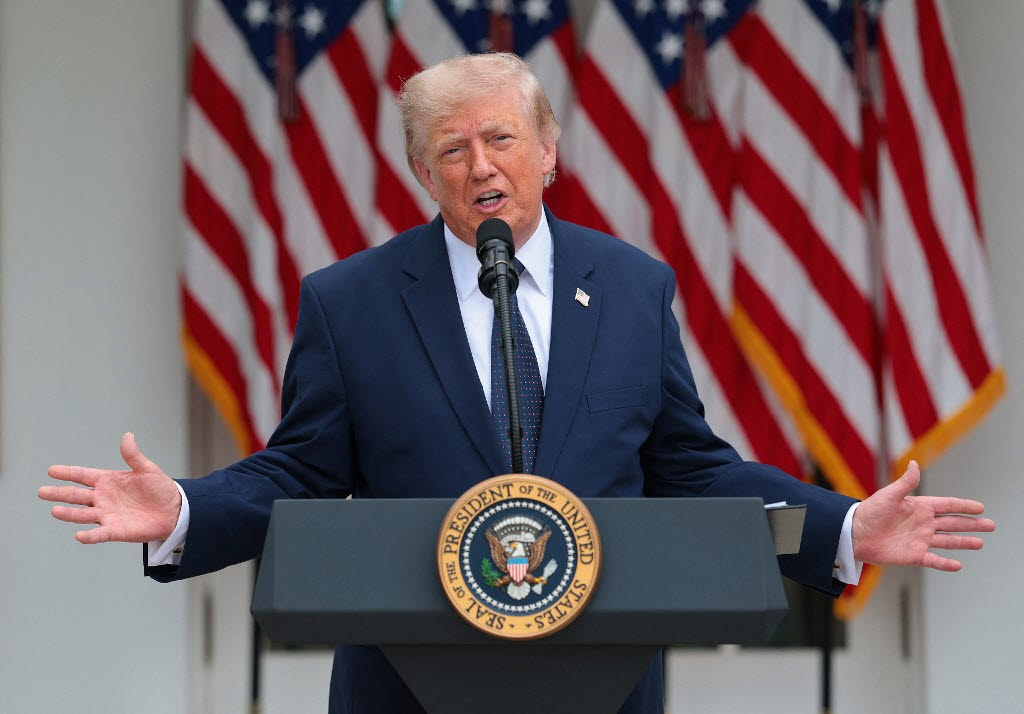 WASHINGTON, DC - JULY 06: U.S. President Donald Trump speaks at the White House on July 06, 2026 in Washington, DC. Trump is hosting a luncheon in the Rose Garden Club. Anna Moneymaker/Getty Images/AFP (Photo by Anna Moneymaker / GETTY IMAGES NORTH AMERICA / Getty Images via AFP)