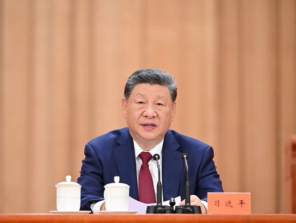 시진핑 중국 국가주석이 지난 1일 베이징 인민대회당에서 열린 중국공산당 창당 105주년 기념식에 참석해 연설하고 있다. (사진=중국 국무원)