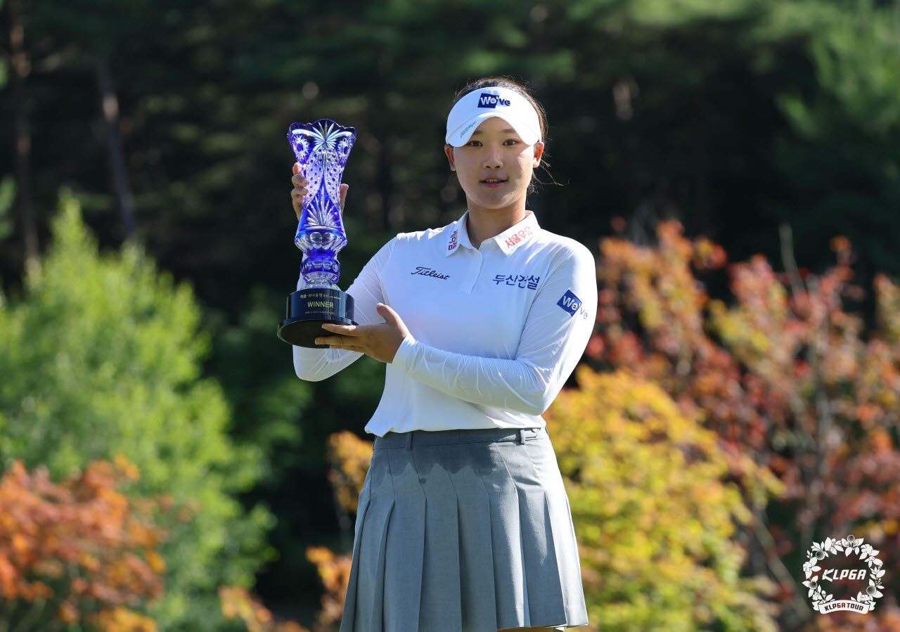 시즌 3승 달성한 김민솔.(사진=KLPGA 제공)