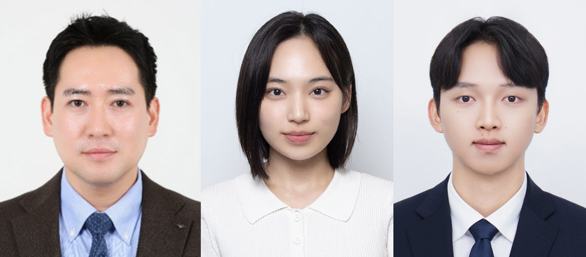 (왼쪽부터)건국대의 임현우 교수, 이도연 석박통합과정생, 황정윤 석박통합과정생. (사진=건국대)