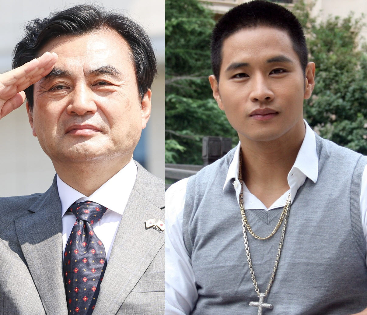 안규백 국방부 장관(왼쪽), 가수 유승준 씨.(사진=연합뉴스)