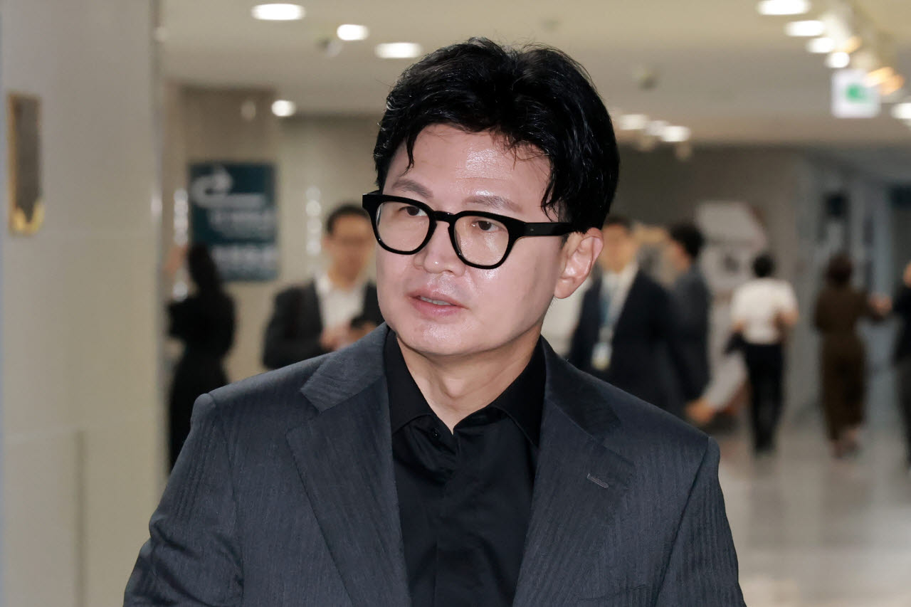 한동훈 무소속 의원이 지난 1일 국회 의원회관에서 열린 국방·안보 현안 비공개 간담회에 참석하고 있다. (사진=연합뉴스)