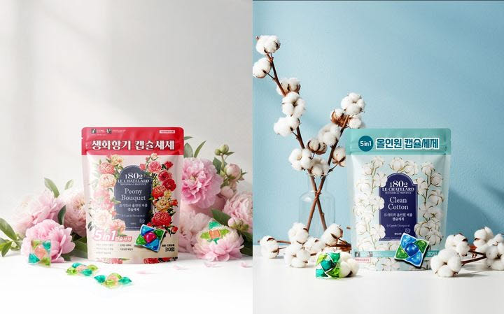애경산업의 '르샤트라 올인원 퍼퓸' 캡슐세제. (사진=애경산업)