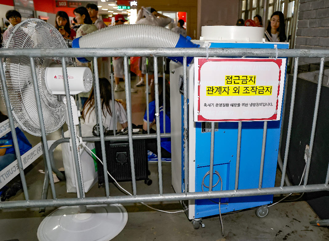 SSG랜더스필드 게이트 냉방시설. 사진=SSG랜더스
