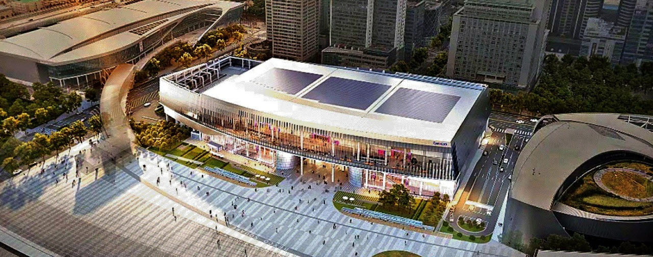 부산 해운대구 센텀시티 벡스코 야외주차장 부지에 들어서는 제3전시장 조감도 (사진=HJ중공업)