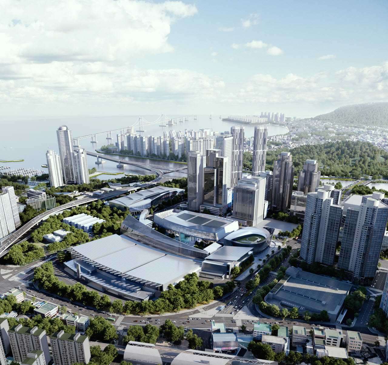 2030년 준공 예정인 부산 해운대구 벡스코 제3저 전체 조감도