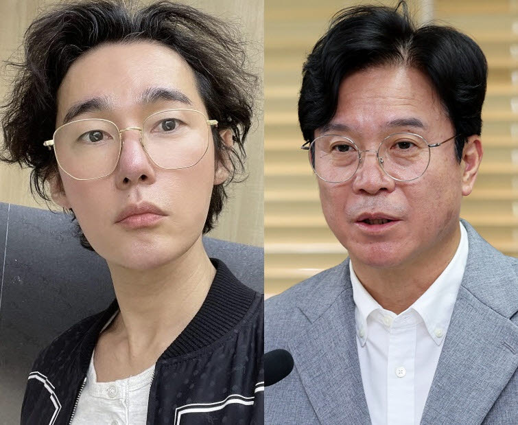 허지웅씨(왼쪽), 김영훈 고용노동부 장관.(사진=인스타그램, 연합뉴스)