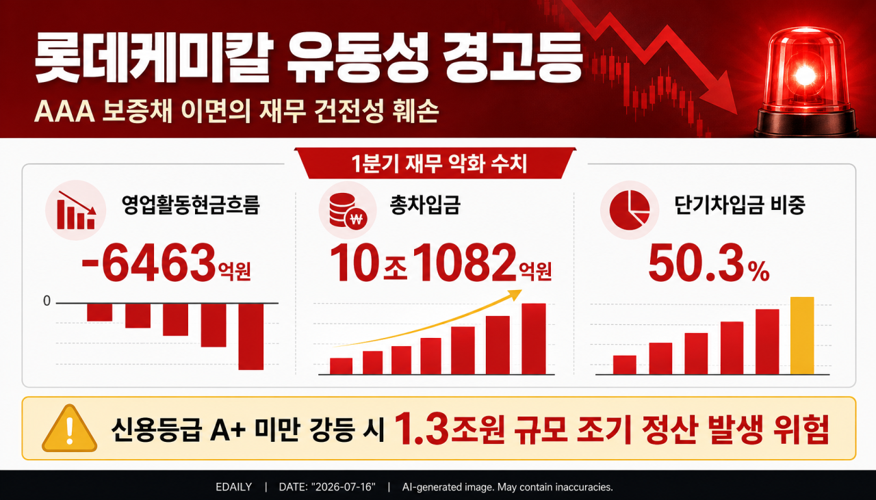 [마켓인]보증채 뒤 숨은 롯데케미칼…약정위반·1.3조 트리거 ‘산 넘어 산’