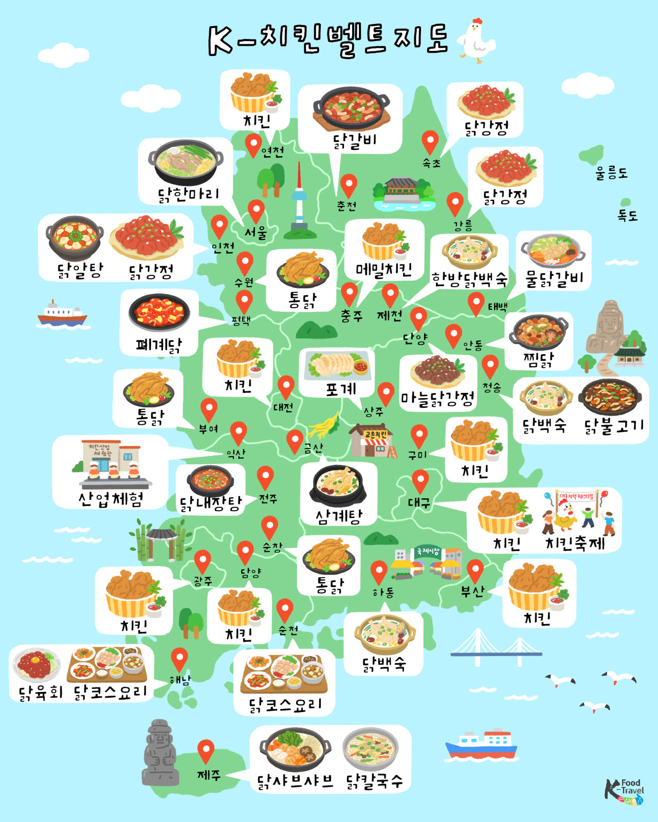 K치킨벨트 지도 인포그래픽 (사진=농림축산식품부).