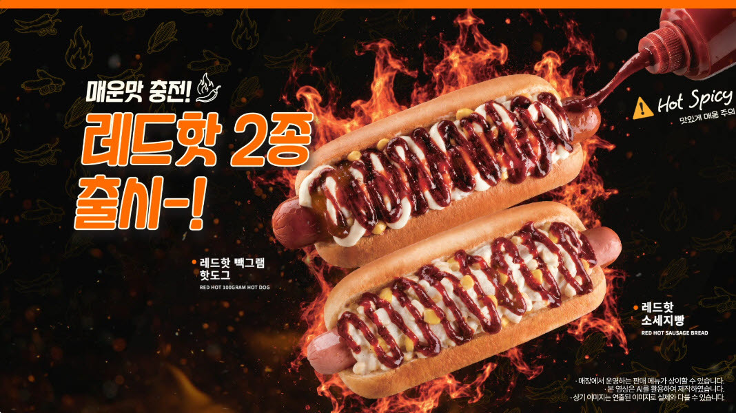 빽다방, ‘레드핫 빽그램핫도그·소세지빵’ 출시