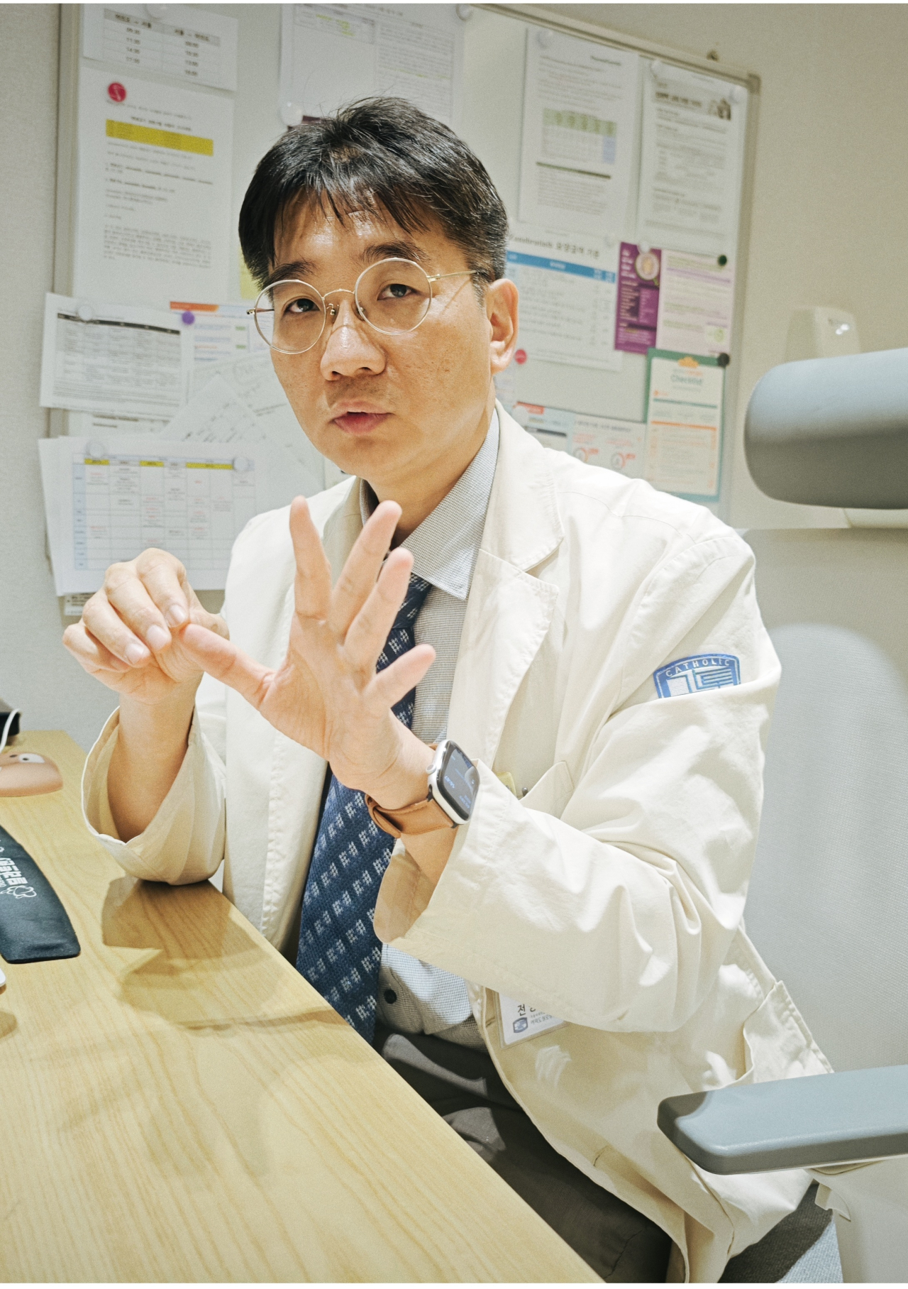 전영우 가톨릭대학교 여의도성모병원 혈액종양내과 교수가 이데일리와 단독 인터뷰 중이다. (사진=김지완 기자)
