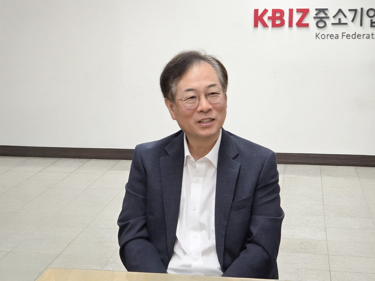 권형택 신임 기술보증기금 이사장이 20일 서울 여의도 중소기업중앙회 기자실에서 발언하고 있다. (사진=기보)