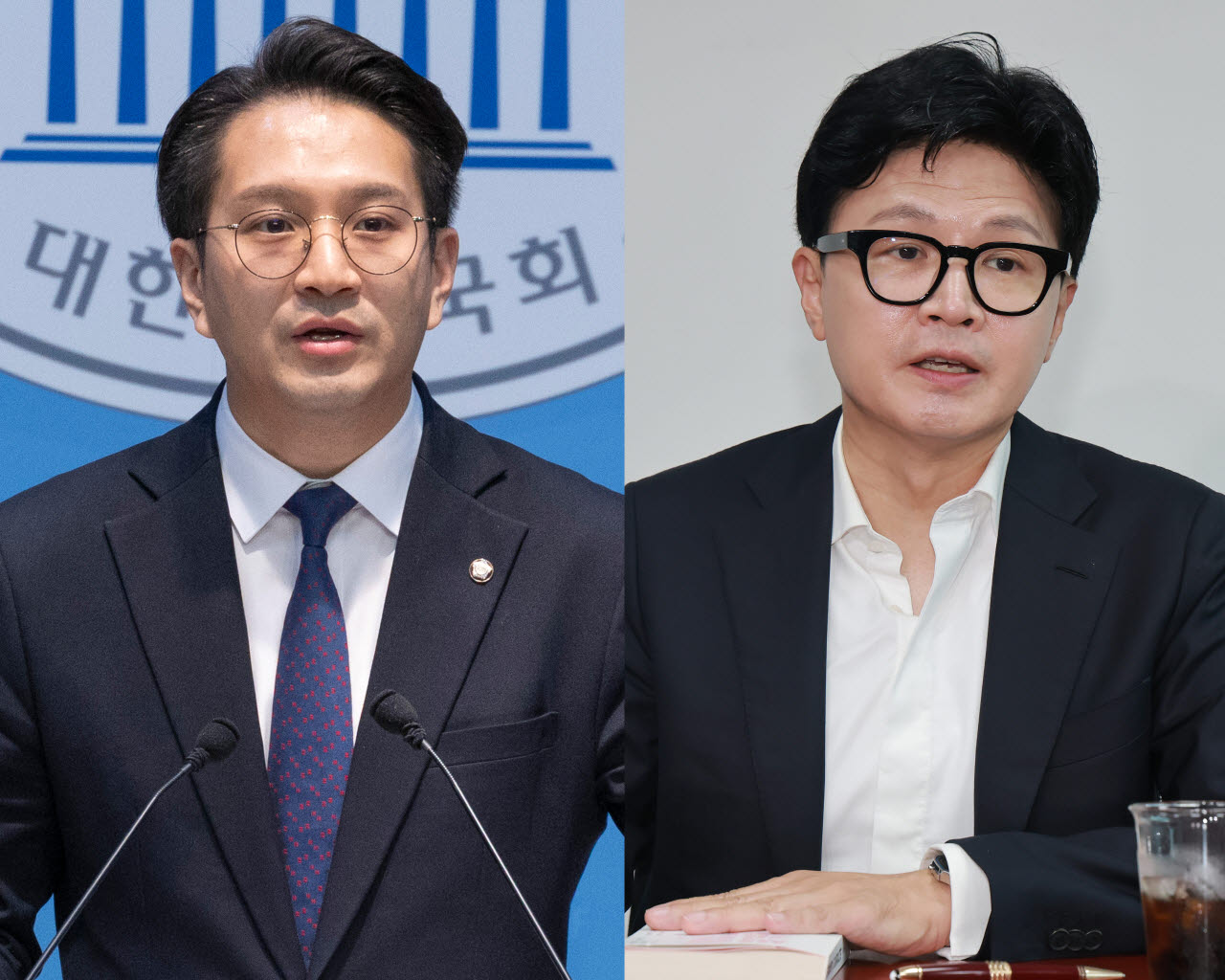전용기 더불어민주당 의원. 한동훈 무소속 의원 (사진=연합뉴스)
