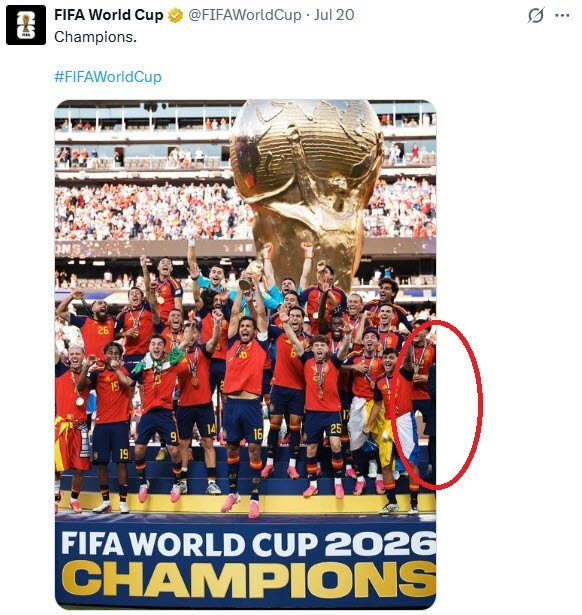 FIFA가 공식 SNS에 게시한 글(사진=FIFA 'X' 캡처)