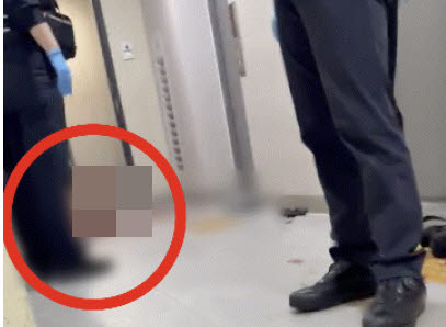 정재환은 체포된 이후에도 나체로 바닥을 뒹굴며 격렬하게 저항했다. (사진=뉴시스)