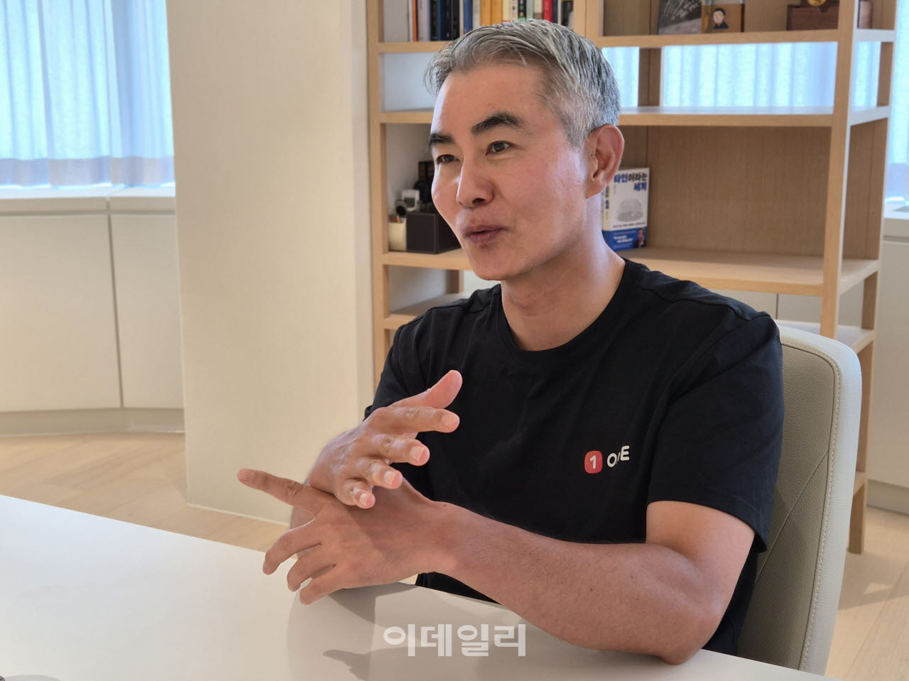 장현국 넥써쓰 대표가 6월 30일 판교 본사에서 이데일리와 인터뷰를 하고 있다. (사진=안유리 기자)