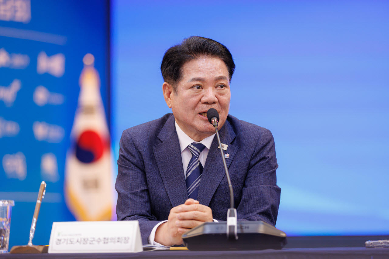 민선 9기 경기도시장군수협의회장에 만장일치로 추대된 최대호 안양시장.(사진=안양시)