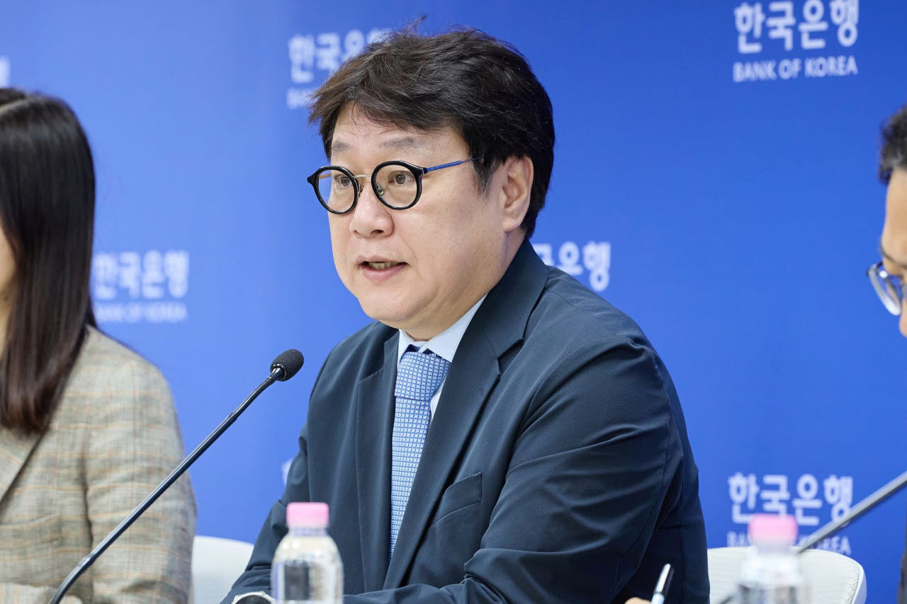 이동원 한국은행 경제통계2국장이 23일 오전 서울 중구 한국은행에서 열린 2026년 2/4분기 실질 국내총생산(속보) 설명회에서 발언하고 있다. (사진=한국은행)
