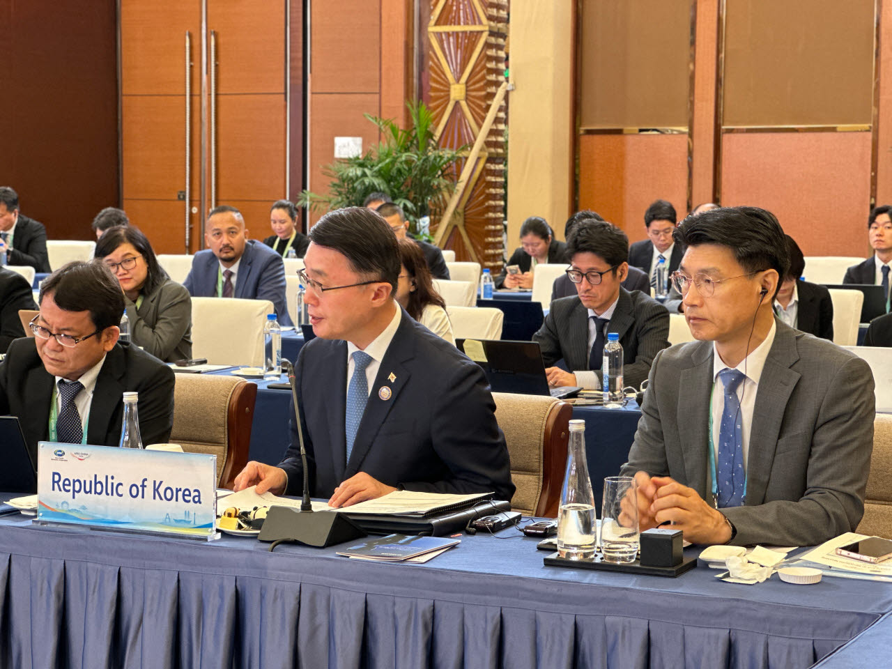 류제명 차관이 23일(현지시간) 중국 청두에서 열린 ‘2026 APEC 디지털·AI 장관회의’에 참석해 산업과 사회 전반의 AI 전환을 이끄는 ‘포용적 AI’ 비전을 공유했다. 사진=과기정통부